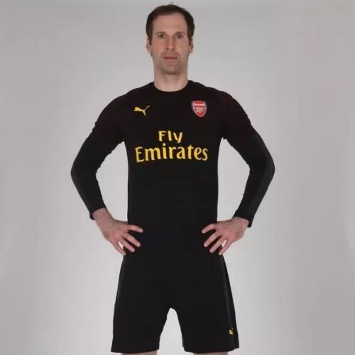 Футбольная форма вратаря детская Арсенал Домашняя 2018/2019 длинный рукав XL (рост 152 см)