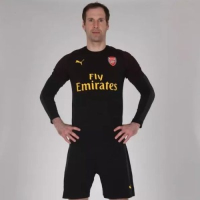Футбольная форма вратаря детская Арсенал Гостевая 2018/2019 короткий рукав XL (рост 152 см)
