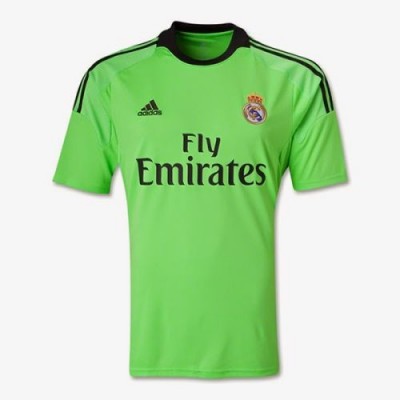 Футбольная форма вратаря детская Реал Мадрид Гостевая 2014/2015 короткий рукав XL (рост 152 см)